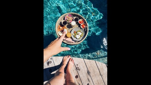 food in pool